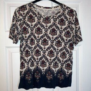 Tory Burch: 100% Pima cotton patterned T-shirt (size S)